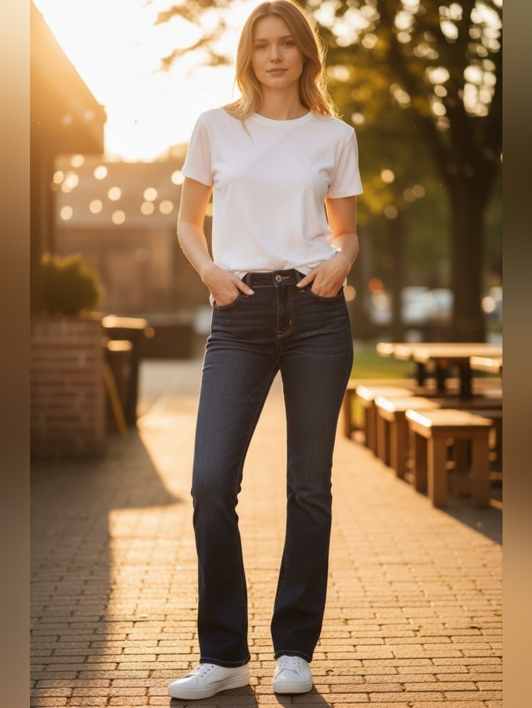 Lucky Brand Dark Blue Bootcut Stretch Jeans